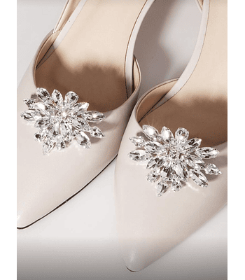 Clip de flores para zapatos novia