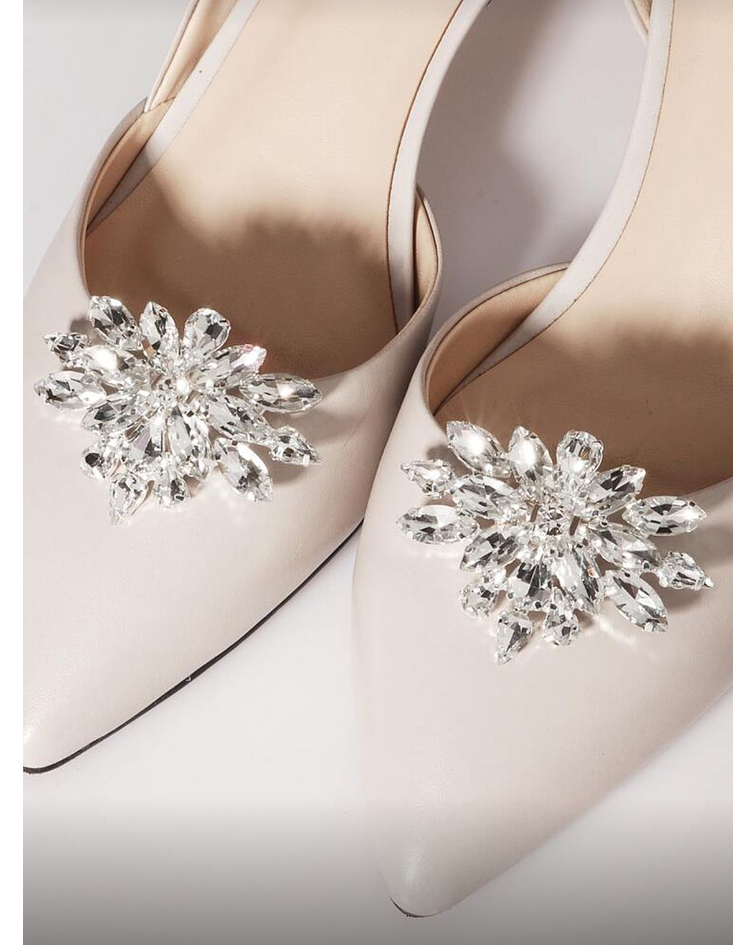 Clip de flores para zapatos novia