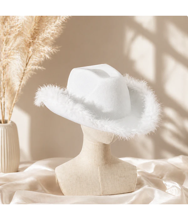 Sombrero vaquera blanco
