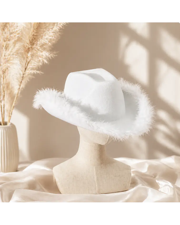 Sombrero vaquera blanco