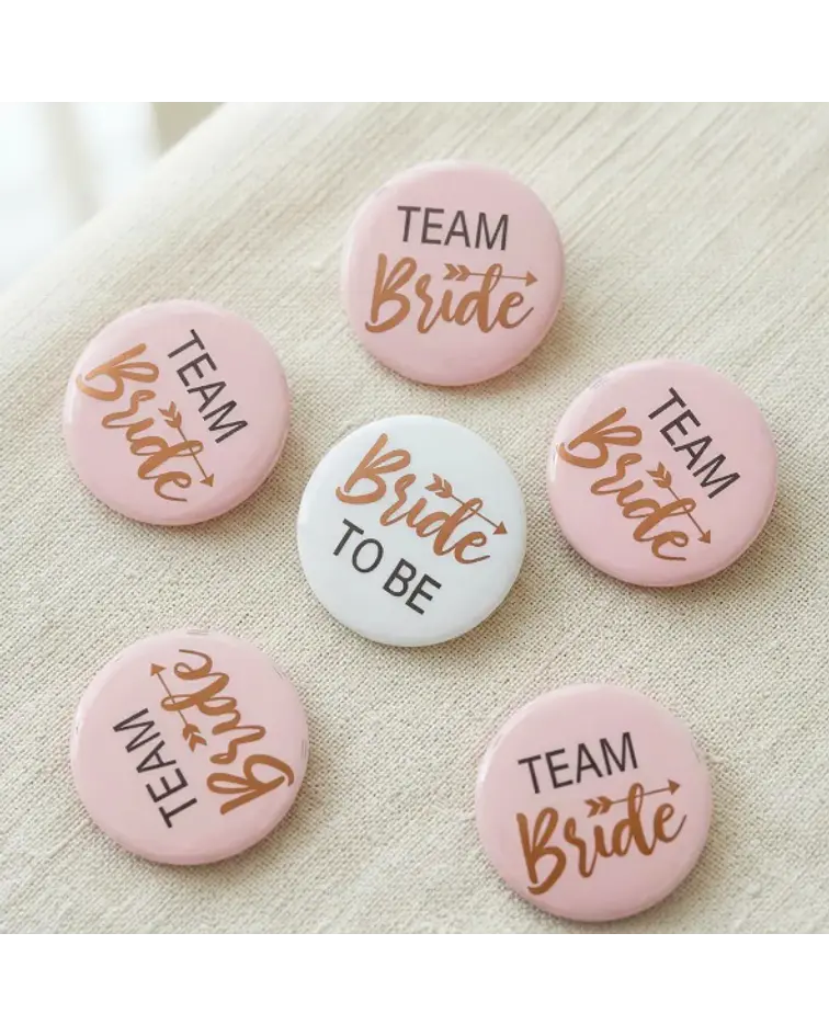 Pack chapitas bride y team bride