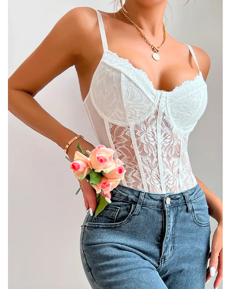 Lenceria body con encaje 