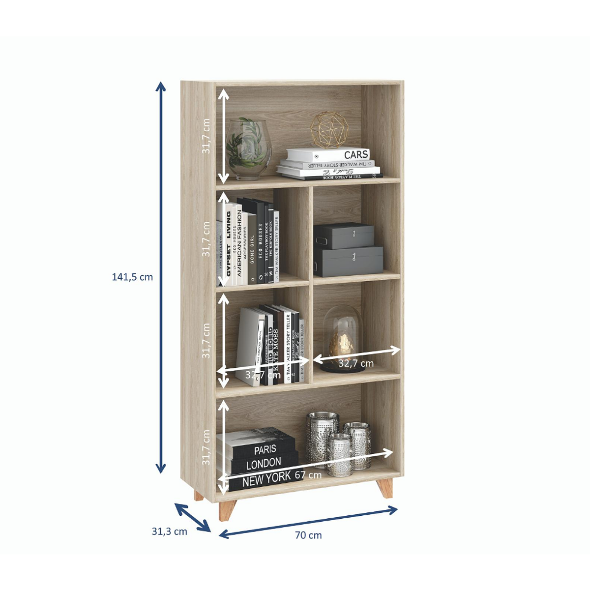 Estante 1 Puerta 1003 Aurora Blanco/Beige