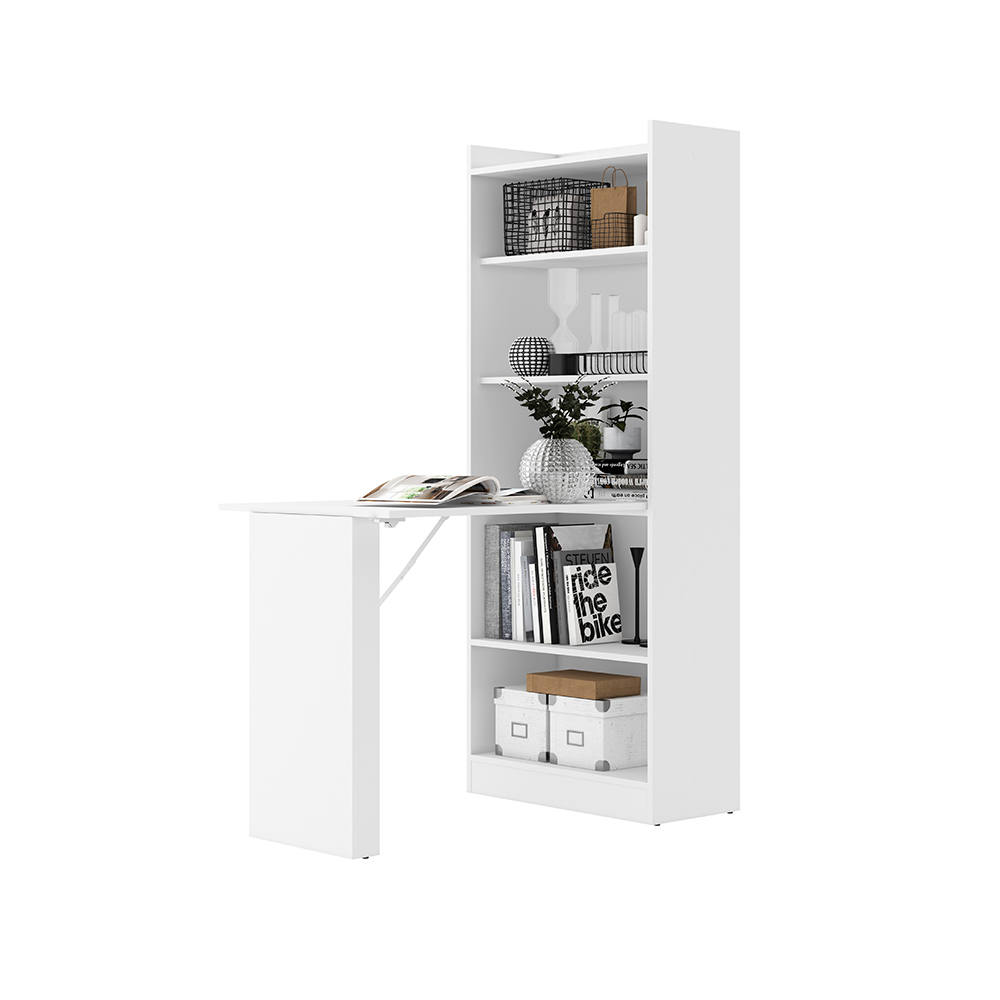 Armario Practic Con Mesa Retractil Blanco