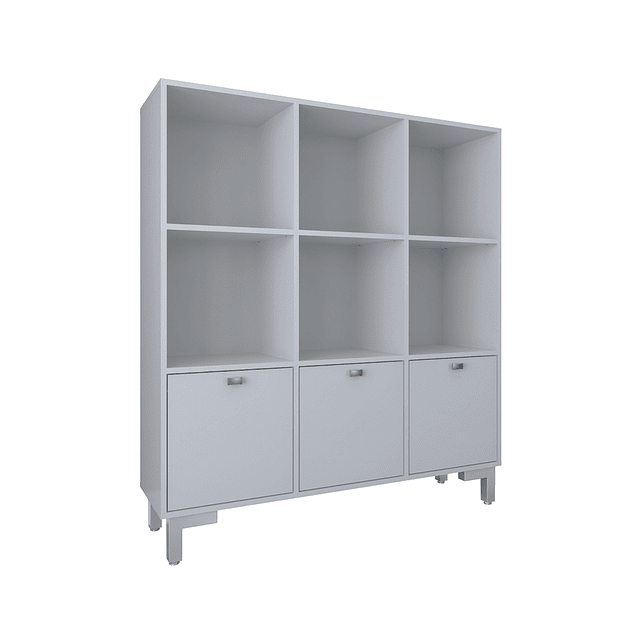 Biblioteca Practic 3 Puertas Blanco