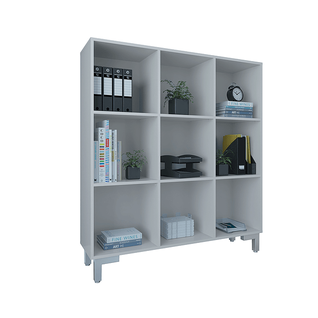 Biblioteca Practic 3 Puertas Blanco