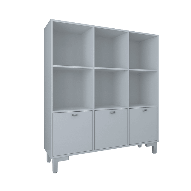 Biblioteca Practic 3 Puertas Blanco