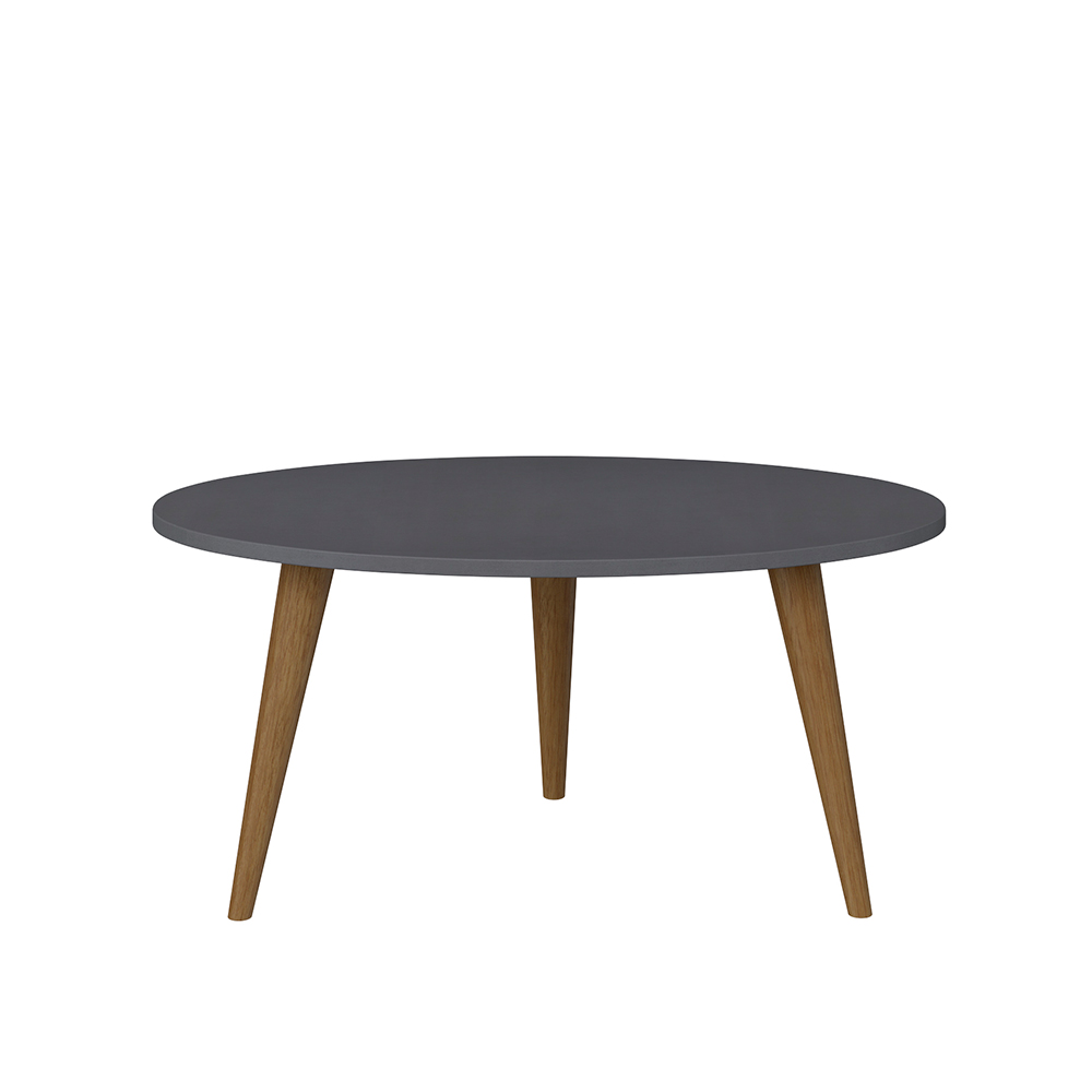 Mesa De Centro Oval 1007 Retro Gris