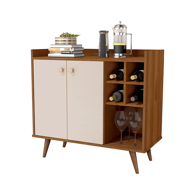 Arrimo Bar 2 Puertas Caramelo Perla 