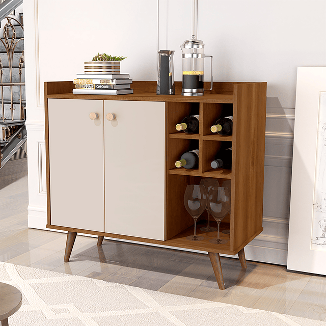 Arrimo Bar 2 Puertas Caramelo Perla 