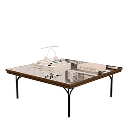 Mesa De Centro Espejo Be Canela