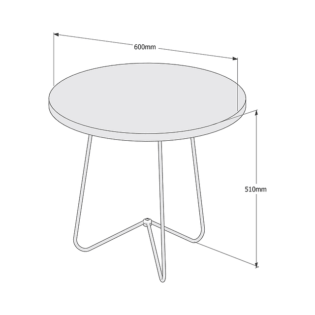 Mesa Lateral Alta Be Perla