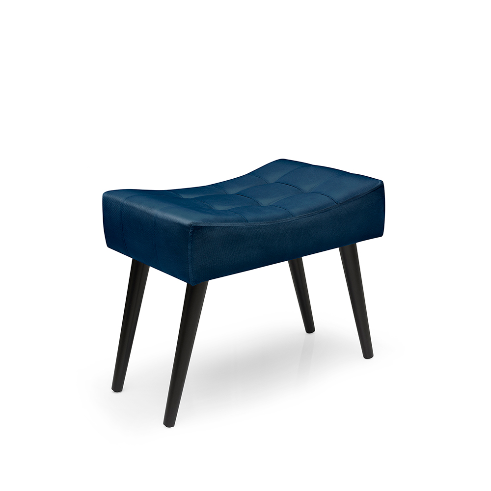 Banqueta Felpa Be Azul