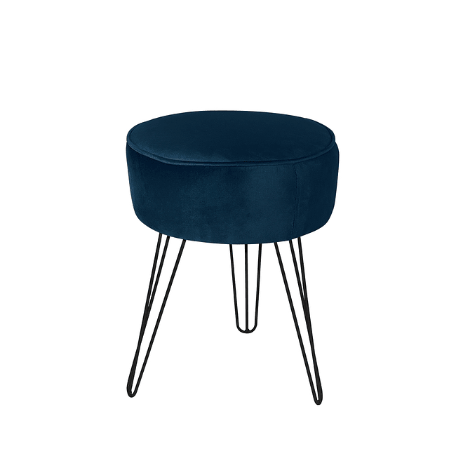 Puff Eco Cuero Be Azul