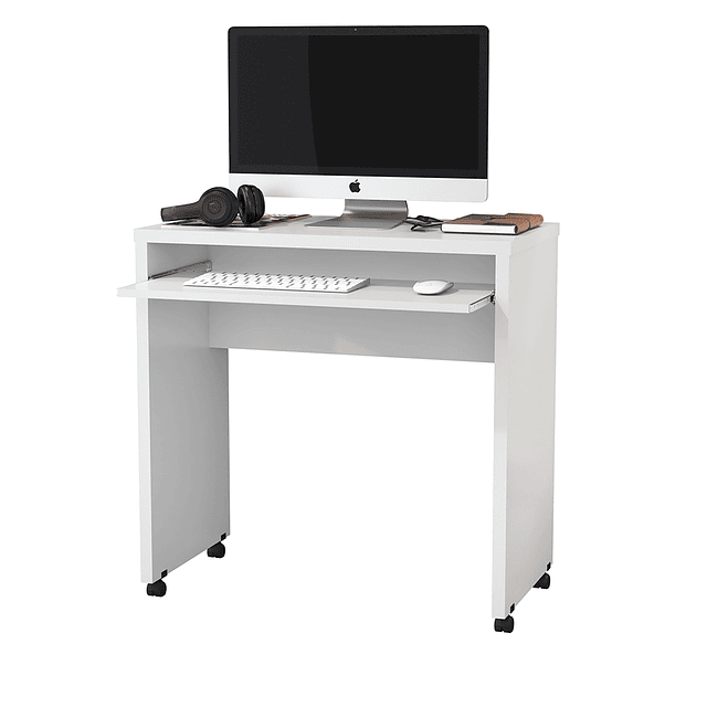 Escritorio Con Ruedas Be Blanco