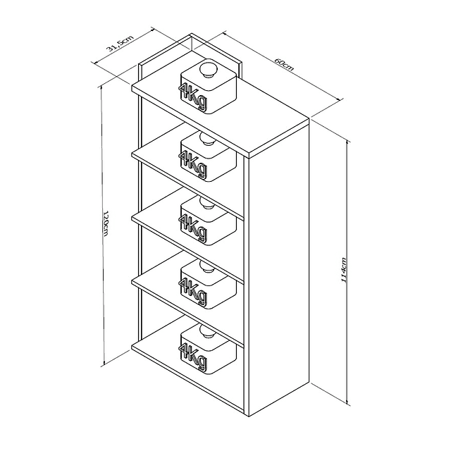 VENTA DE BODEGA - Estante Bicolor Sense Urban Blanco