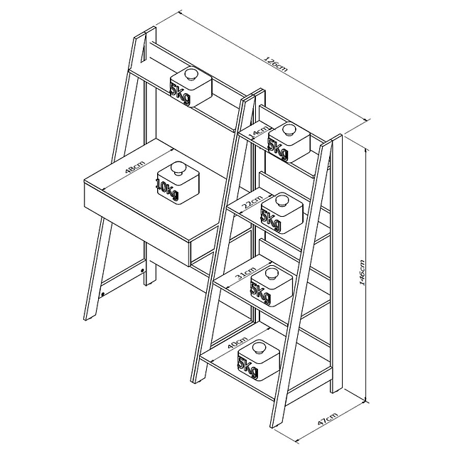 Escritorio Modulo Oficina Urban Café