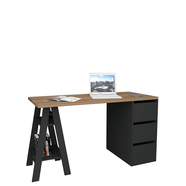 Escritorio Urban Negro/Beige