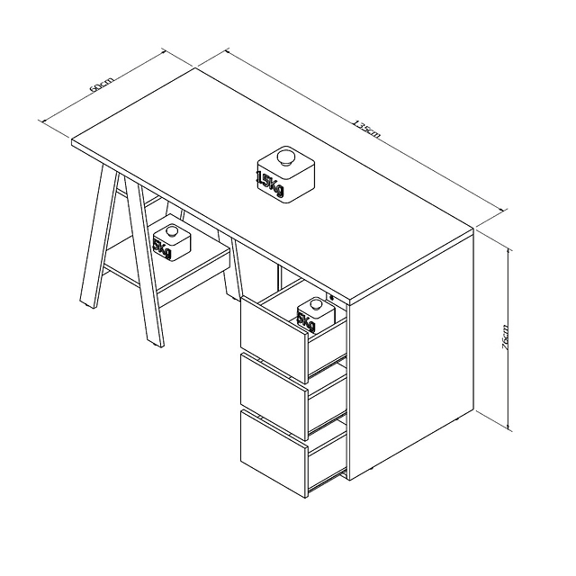 Escritorio Urban Blanco/Beige