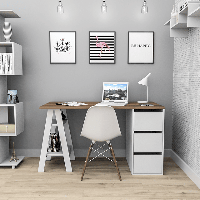 Escritorio Urban Blanco/Beige