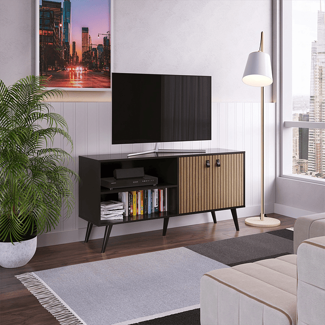 Rack Amber  2 Puertas Negro/Brise