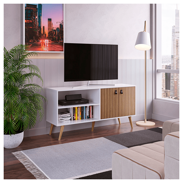 Rack Amber 2 Puertas Blanco/Brise