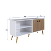 Rack Amber 2 Puertas Blanco/Brise
