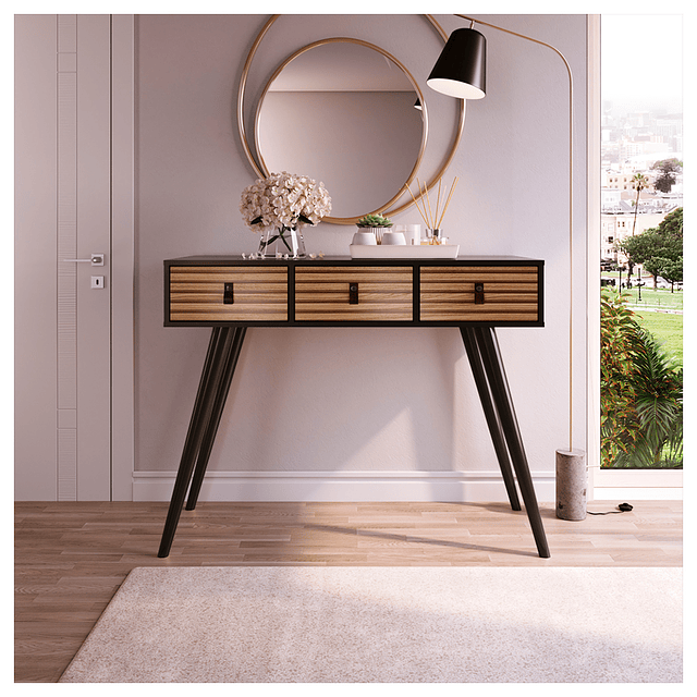 Arrimo Amber 3 Cajones Negro/Brise