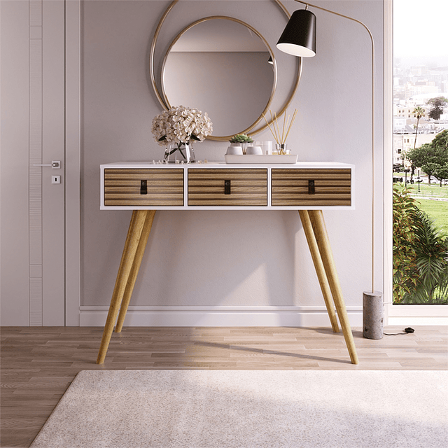 Arrimo Amber 3 Cajones Blanco/Brise