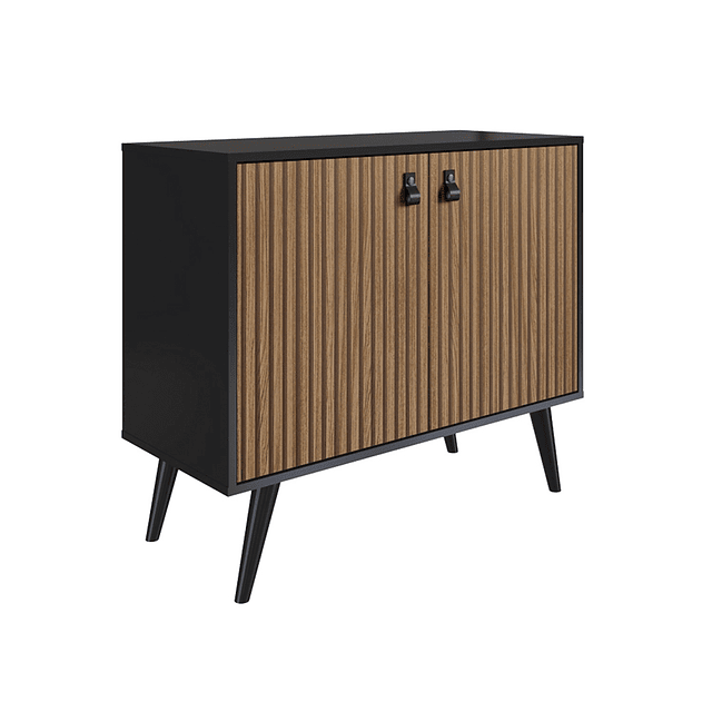Buffet Amber 2 Puertas Negro/Brise
