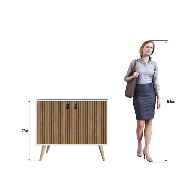 Buffet Amber 2 Puertas Negro/Brise