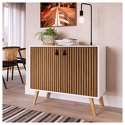 Buffet Amber 2 Puertas Blanco/Brise