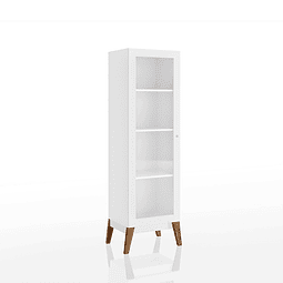 Vitrina 1 Puerta Amber Blanco