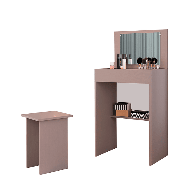 Tocador Con Espejo Amore Gris