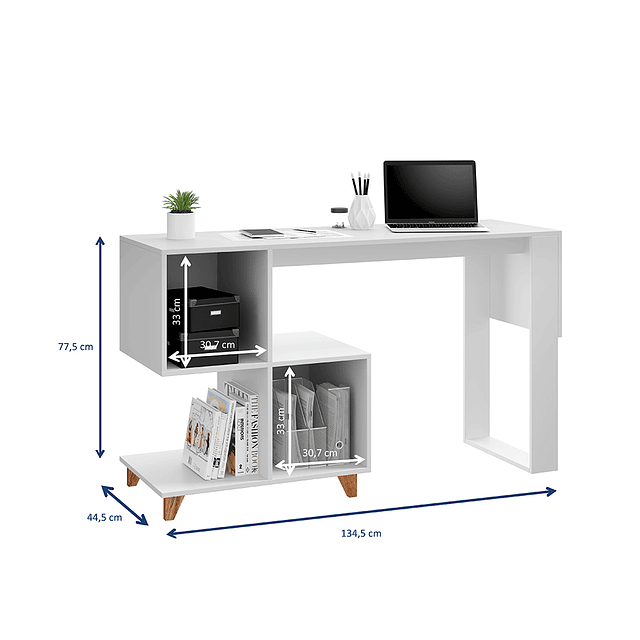 Mesa Escritorio 1007 Aurora Blanco