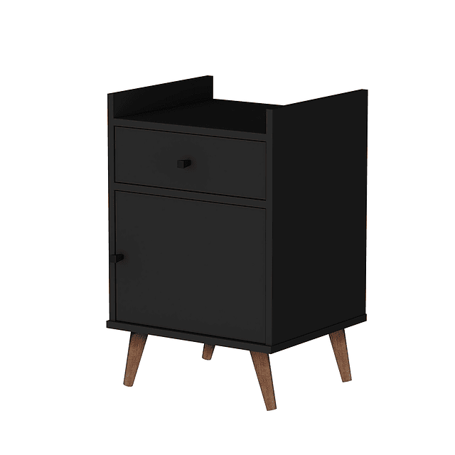 Velador Con Puerta Be Negro