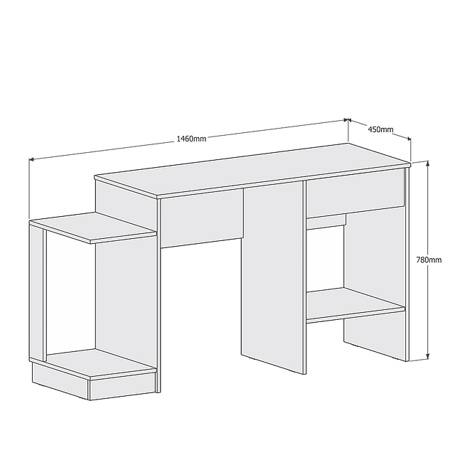 Escritorio Gamer Negro Be Rojo