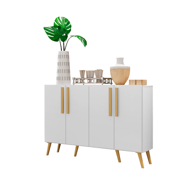 Buffet Retro Viena 4 Puertas Blanco