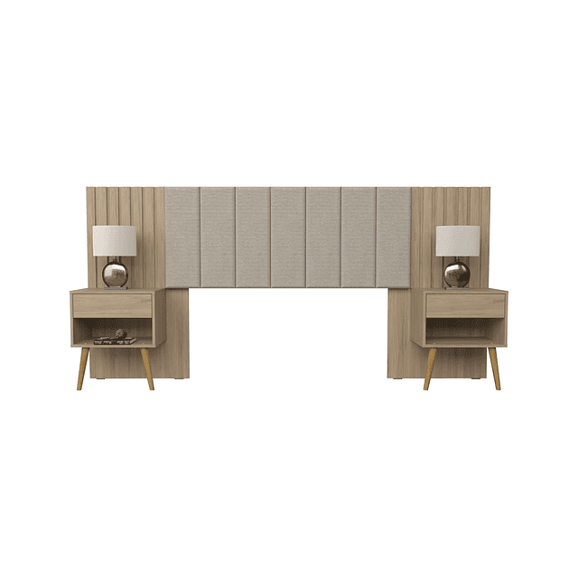 Set Respaldo Cama Zara 2 Plazas Hanover