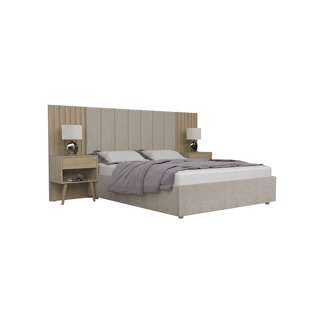 Set Respaldo Cama Zara 2 Plazas Hanover