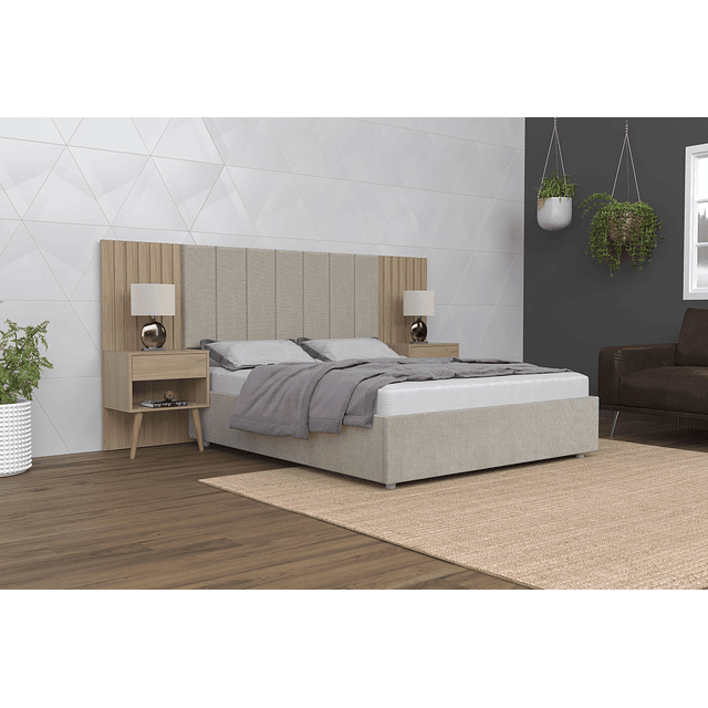 Set Respaldo Cama Zara 2 Plazas Hanover