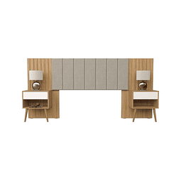 Set Respaldo Cama Zara 2 Plazas Camarú 