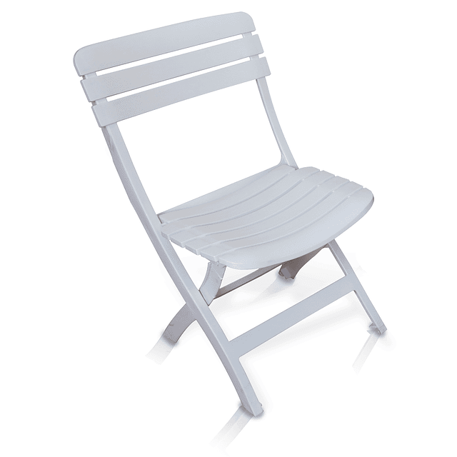 Silla Plástico Plegable Diamantina Blanco