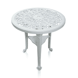 Mesa Plástica Redonda Desarmable Colonial Blanco