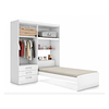 Ropero Con Cama 1 Plaza Blanco