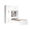 Ropero Con Cama 1 Plaza Blanco