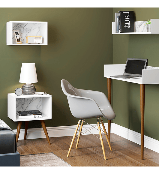 Velador 1001 Retro Blanco Carrara