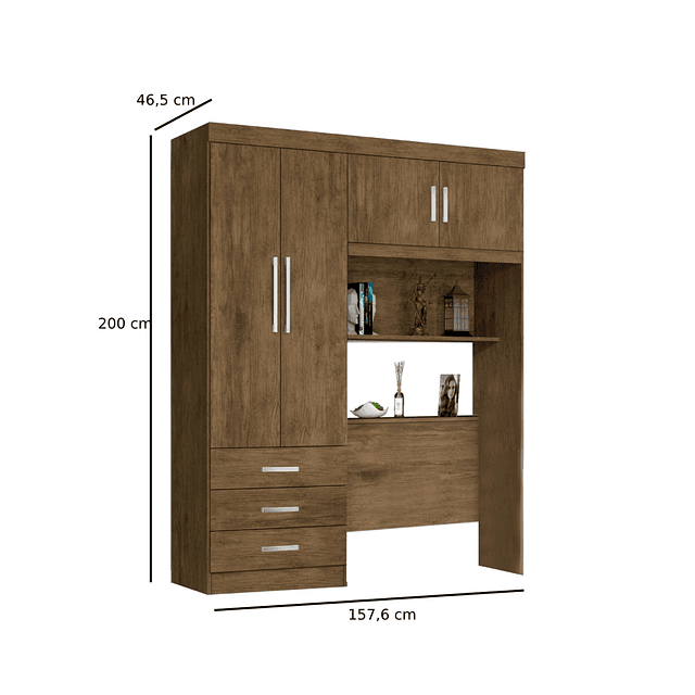 Ropero Respaldo 1 Plaza Cedro