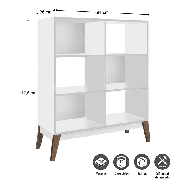 Estante Amber Pequim Blanco