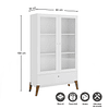 Vitrina 2 Puertas Amber Blanco